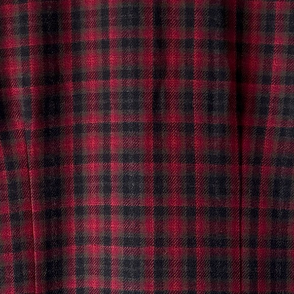 Eddie Bauer 90s Vintage Red Black Green Plaid Wool Vest Fully Lined Size Large - Picture 8 of 12